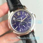 Swiss Copy Patek Philippe Complications Annual Calendar Blue Dial Watch